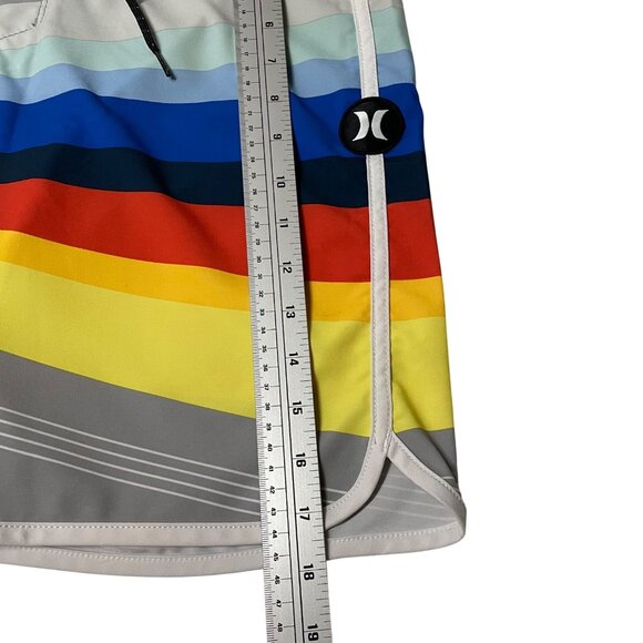 Hurley Men's‎ Swim Shorts size 29 Phantom Striped Drawstring Side Pocket Beach - Picture 5 of 9